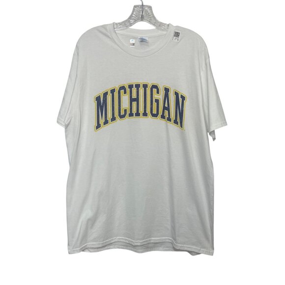 University of Michigan Wolverines Tshirt Mens Large White New Port & Company - Picture 1 of 10